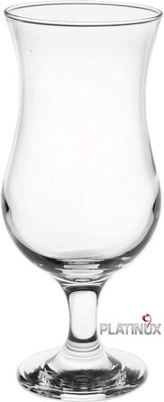 Платинові келихи для коктейлів 400 мл (макс. 470 мл) скляний набір (6 шт.) Келихи для довгих напоїв Келихи для вечірок Стакан для молочного коктейлю великий