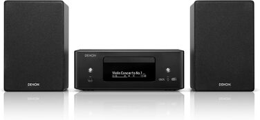 Компактна система Denon CEOL N-12DAB, HiFi, CD, потокове передавання, HEOS, Bluetooth, AirPlay 2, DAB (чорний)