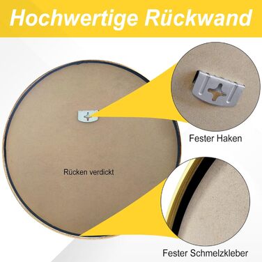 Кругле дзеркало на стіну FRUMENSHIP, діаметр 76 см, сріблястий, з металевим каркасом. Підходить для вітальні, спальні, ванної кімнати, коридору.
