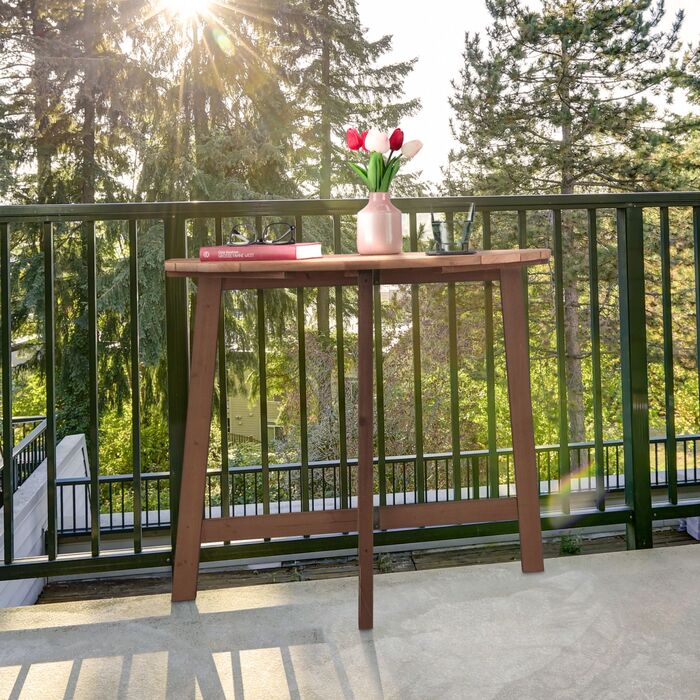 Розкладний столик напівкруглої форми Relaxdays з дерева