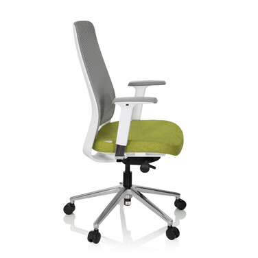 Офісне крісло / поворотне крісло CHIARO T2 WHITE сітка / тканина сіра / зелена hjh OFFICE