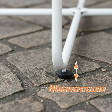 Relaxdays Додатковий столик зі сталі, стійкий до погодних умов