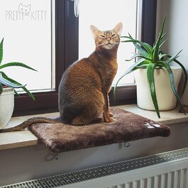 Ліжко для кішок Pretty Kitty віконне 32x41 см коричневе
