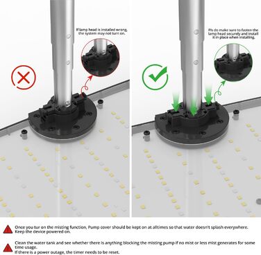Система гідропоніки Sonidko для вирощування розсади з LED-лампою 48W, авто-таймером та регулюванням висоти, 5L резервуар