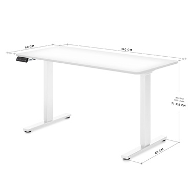 Стіл Mealux PowerDesk Duo White (арт. EVO-242 Duo W/W)