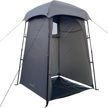 Намет для душу Skandika Camping | Переодягальний намет з висотою 210 см, сріблясте покриття, непрозорий, з окремим дном, вікно з москітною сіткою, кріплення для душу | Туалетний намет (Швидкий старт)