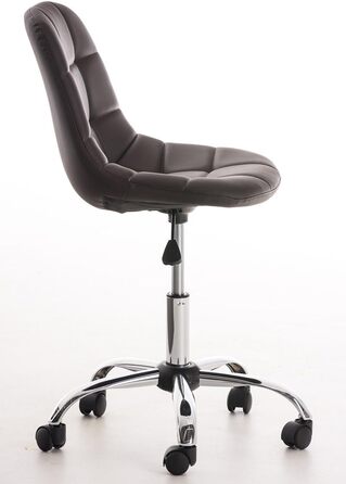 Офісний стілець Emil від CLP: регульована висота, поворотний, з оббивкою з штучної шкіри, білий (колір: коричневий)