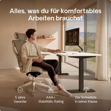 Стол підняття Desktronic Homeone 160x80 см – електричний з USB-портами, чорно-білий