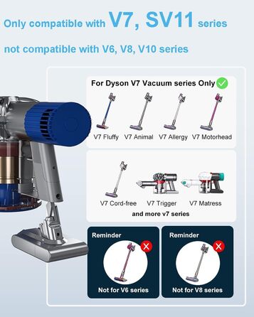 Змінна батарея DTK для Dyson V11 SV15 SV16 SV22, 25,2 В 3800 мАг (не для гвинтового кріплення)