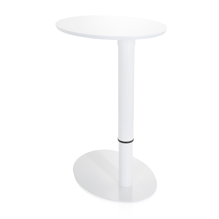 Столик приставний STAND III, овальний, білий, 65 x 50 см, hjh OFFICE