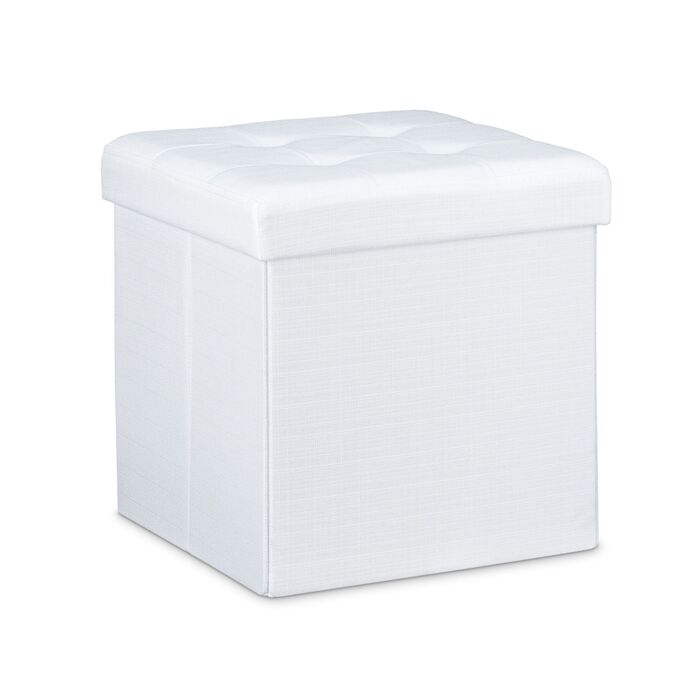 Relaxdays Складний табурет з місцем для зберігання, льон