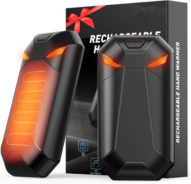 Електричні грілки для рук YAZDEKY 2 шт. - подарунок для чоловіків, 6000mAh, акумуляторні, чорні