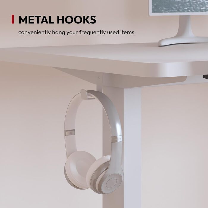 Стол для роботи Sanodesk 160x60 см, регульована висота, електричний, ергономічний, з пам'яттю, білий