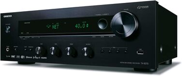 Стереоприймач Onkyo TX-8270(S), 160 Вт/канал, Bluetooth, Wi-Fi, потокове передавання, DAB/FM, Чорний