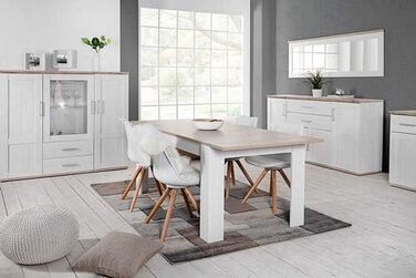 Комод-тумба Stella Trading ROMANCE з ламінату Сібіу Ларч / Дуб Сан Ремо - стильний комод у сільському стилі з великим об'ємом для вітальні - 186 x 100 x 46 см (Ш/В/Г)