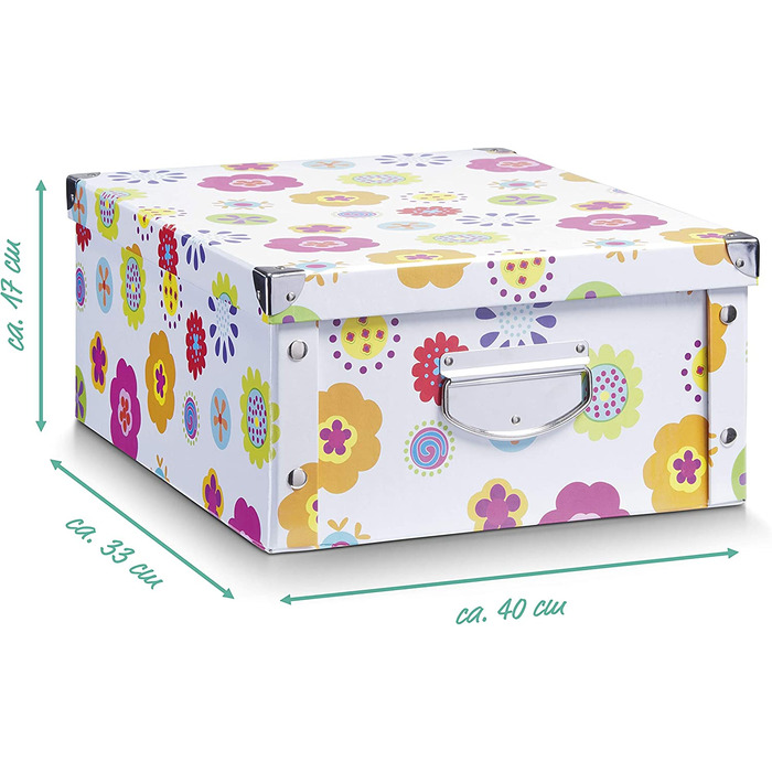 Ящик для зберігання Целлер 17598, картонний, 31 х 26 х 14 см (приблизно 40 х 33 х 17 см, різнокольоровий Дитячий)