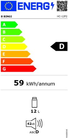 BINGI Kompressor Кулер-холодильник для автомобіля 12/24V, 230V AC. Міні-морозильник для авто, кемпінгу, дому. Об'єм 12.8 л, зелений. Діапазон температур: 15°C - -18°C