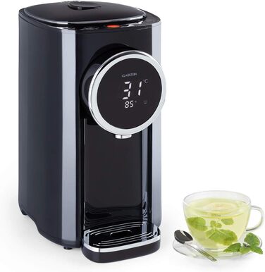 Кларстайн Hot Spring Plus - дозатор гарячої води, 5 л, LCD-дисплей, 45-95°C, нержавіюча сталь, захист від перегріву та сухого кипіння, дитячий замок, чорний