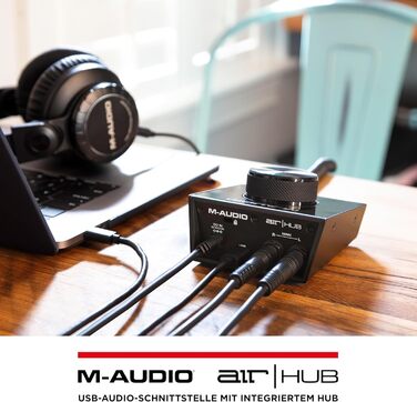 M-Audio Air 192|6 USB аудіоінтерфейс для запису: 2 XLR/Line входи, програмне забезпечення AIR Hub (Чорний)