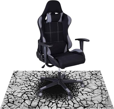 Лютість Килимок для захисту підлоги Підкладка для офісного крісла 90X140см для письмового столу в офісі Дитячий ігровий килимок не ковзає Стійкість до подряпин для твердих підлог Модель 161 (Чорна біла діра)