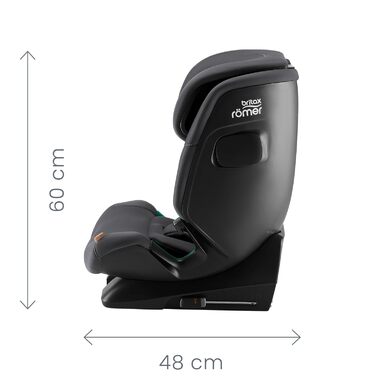 Дитяче автокрісло BRITAX RMER ADVANSAFIX 2 Z-LINE, для дітей від 76 до 150 см (i-Size) з ISOFIX і без, від 15 місяців до 12 років, Space Black