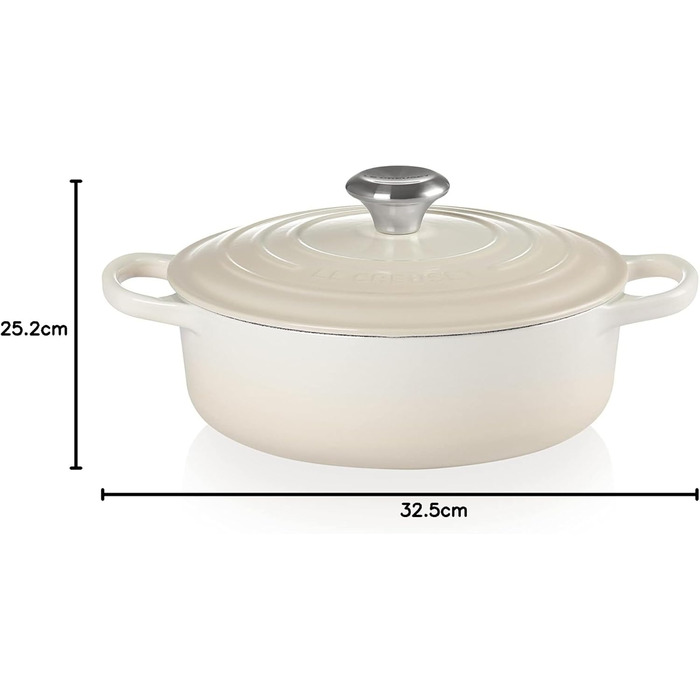 Запіканка для гурманів Le Creuset Signature, чавун, 6.2 л, для всіх типів плит, 24 см, безе