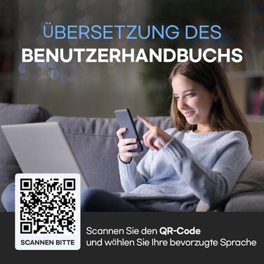 Масажер для очей HubiCare з підігрівом та охолодженням, компресією та вібрацією. Зняття мігрені, сухих очей, втоми. Bluetooth, білий (чорний)