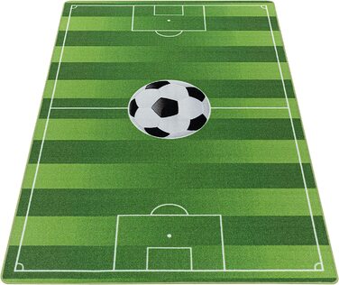Ігровий килим SIMPEX з коротким ворсом, дитячий килим, дитяча кімната, футбольний стадіон, зелений, колір зелений, Розмір 140x200 см