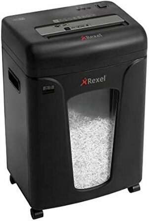 Rexel REM820 шредер для документів, мікроріз, ручний привід, 21л контейнер, 8 аркушів, чорний