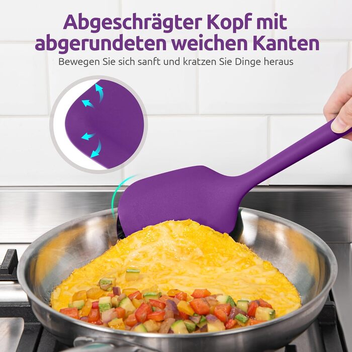 Набір кухонних аксесуарів U-Taste з силікону (5 шт.) - термостійкий, BPA-free, антипригарне покриття