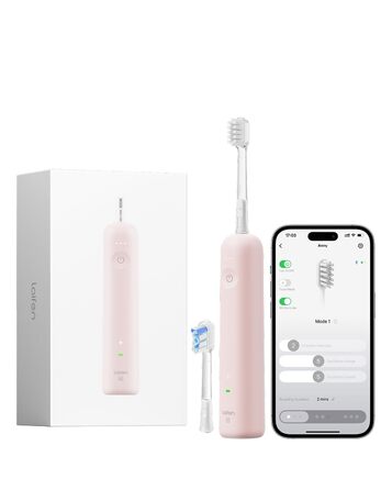 Електрична зубна щітка Laifen Wave Spezial з осциляцією та вібрацією, для дорослих, з додатком, 2 насадки (зелена)