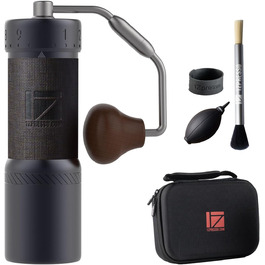Ручна кавомолка 1Zpresso J-Ultra, сіра, конічна фреза, складна ручка, магнітний контейнер, регулювання ступеня помелу, швидкість еспресо