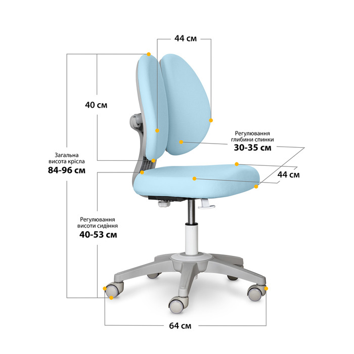 Дитяче крісло Mealux Sprint Duo Lite Blue (арт.Y-412 Lite KBL)