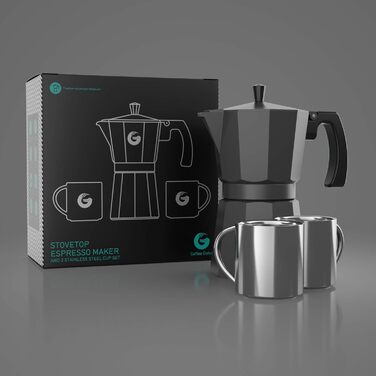 Кавоварка Espresso Gator для плити, мока-кавоварка з прозорого скла, 9 чашок (450 мл) (алюміній, 6 чашок/350 мл)