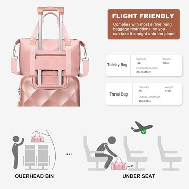 Набір валіз Sea Choice Hardschalen Trolley: 5шт (55/65/76 см), TSA-замок, рожеве золото