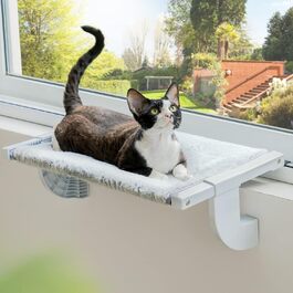 Віконний гамак для кішок MEWOOFUN до 18 кг 55х35 см сірий