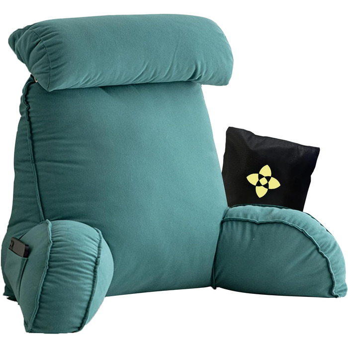 Підголовник для ліжка з підлокітниками, великий крісло-мішок для читання, 75x40x58 см