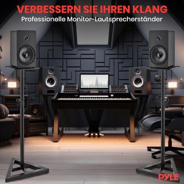 Підставка для акустики Pyle, регульована висота 66-132 см, універсальна, міцна, для студійних моніторів, 40 кг, пара