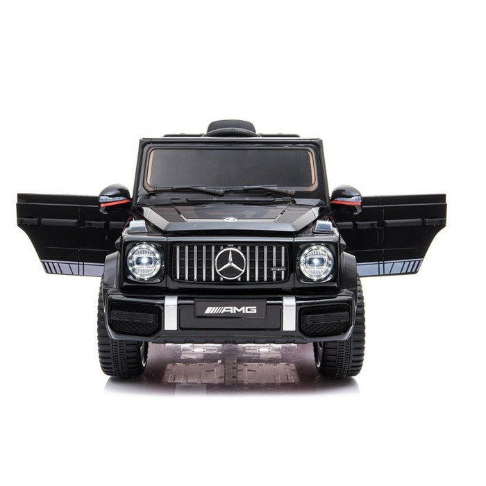 Дитячий електромобіль Mercedes G63 AMG з шкіряним сидінням та пультом керування, чорний