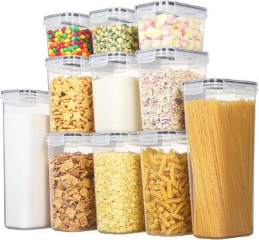 Vtopmart Набори контейнерів для зберігання продуктів з кришкою, 32 шт. BPA-free, для кухні, борошно, цукор, крупи, з ручкою та етикетками