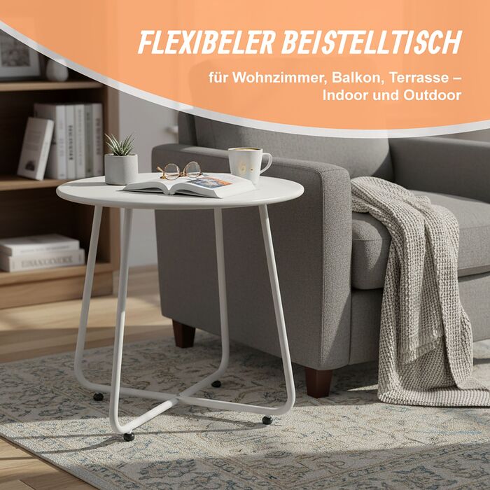 Relaxdays Додатковий столик зі сталі, стійкий до погодних умов