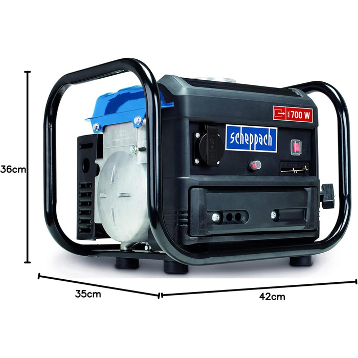 Генератор струму Scheppach Inverter SG1000: бензиновий, 2000W, 2x 230V, 2x USB, 64dB | для чутливої електроніки