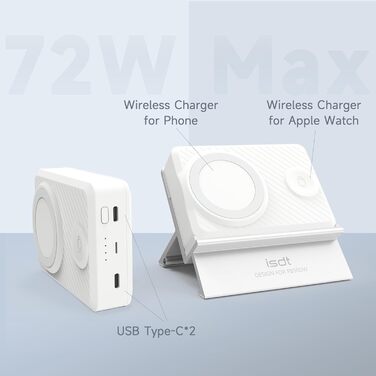 Швидка бездротова зарядка, сумісний з iPhone і AirPods, 50DW 15000mAh MagSafe