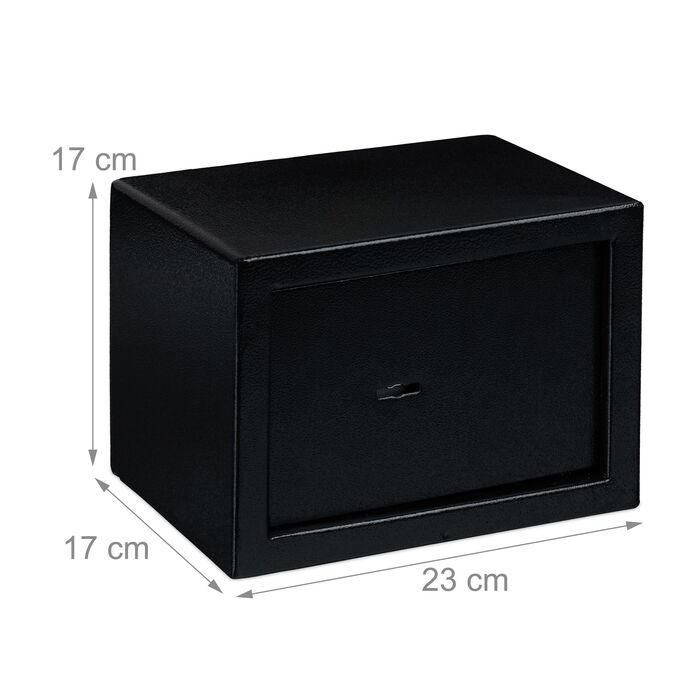 Relaxdays Чорний настінний сейф на ключ