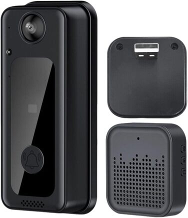 Бездротова відео-дзвінок Smart WiFi з камерою, нічне бачення, двосторонній аудіо, відео в реальному часі