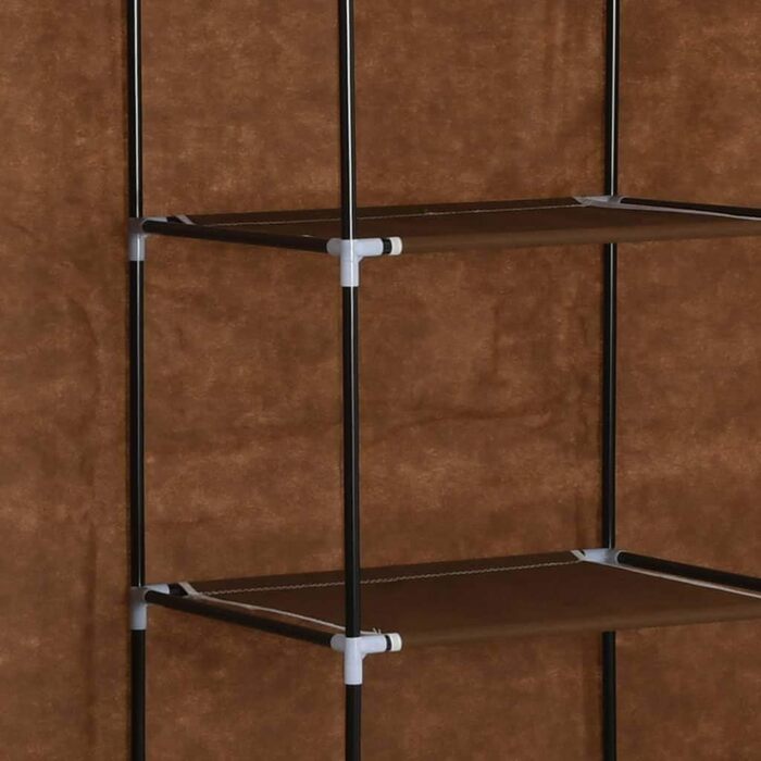 Шафа для одягу з відділеннями, коричнева, 150x45x175см