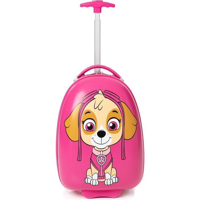 ЩЕНЯЧИЙ ПАТРУЛЬ Скай Валіза для дітей Girls Pink Cabin Small Hard Cover Holiday Carry On Trolley On з висувною ручкою Вертоліт Порятунок Цуценя Анімаційний персонаж