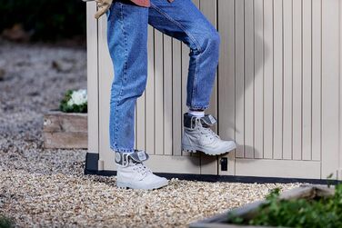 Мультифункціональний ящик для сміття Keter Store-it-Out Midi 845 л, 130x74x110 см, поліпропілен, сірий/чорний, захист від УФ, водонепроникний, з можливістю замикання
