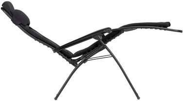 Крісло-релакс Lafuma Zero Gravity з AirComfort® - чорний сталь, гарантія 5 років, LFM2058