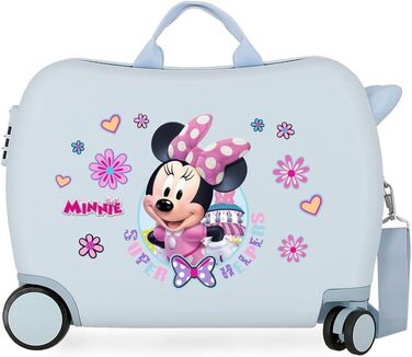 Валіза дитяча Joumma Disney Minnie-Helper, ABS, 4 колеса, комбінована застібка, блакитний, 50x38x20 см